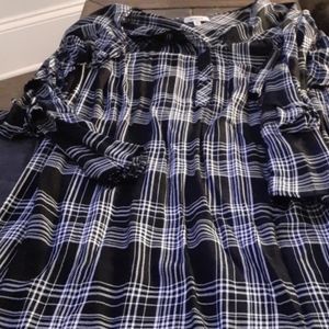 Black and white short dress